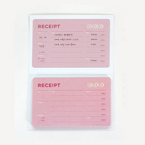MY RECEIPT 스티키 메모지(에스티유니타스)